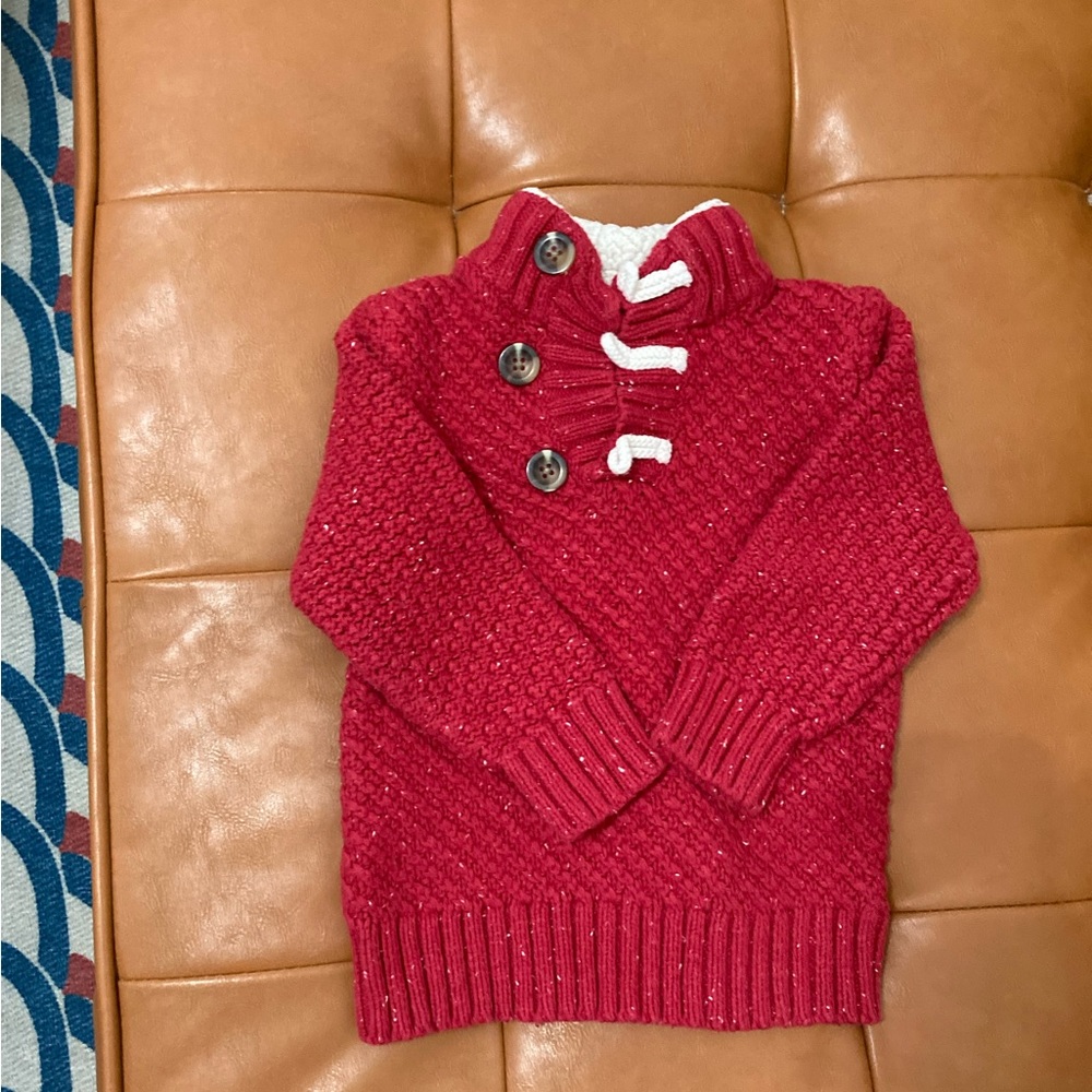 cat & jack children’s winter red sweater (2T)